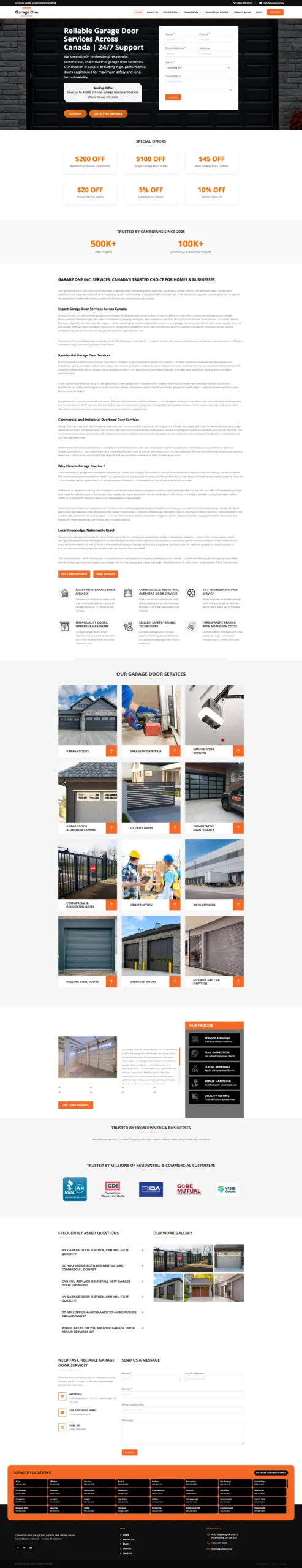 Garage One website